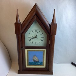 Vintage Battery Operated Steeple Clock, Not Tested, NO SHIPPING