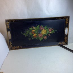 Antique Large Metal Tole Ware Tray, NO SHIPPING