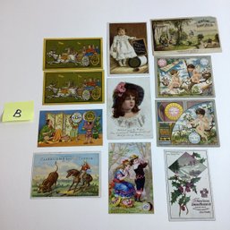 Antique Trade Cards, Advertising, LOT B, Sewing, Thread, Etc