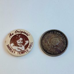 Vintage Shirley Temple Items, BRECK Shampoo Advertising, Pinback Button
