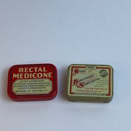 Vintage Medical Tins, Physician Samples, Hemorrhoids, Etx