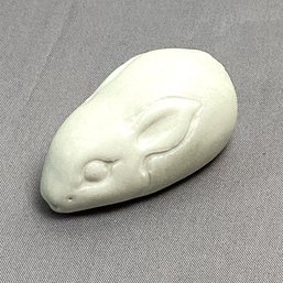 Chunky Porcelain Rabbit Figurine, Signed