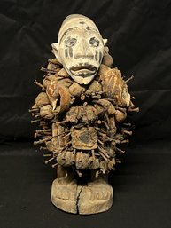 Antique Kongo Nkisi Nkondi Nail Fetish Power Figure
