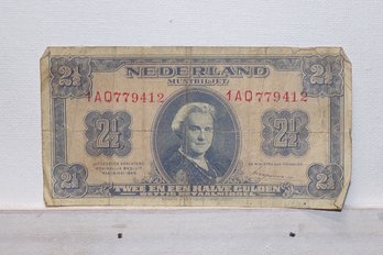 Netherlands, 2 1/2 Gulden Banknote, 1945