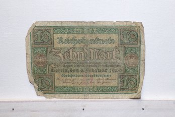1920 Germany 10 Mark Note German Empire Reichsbanknote