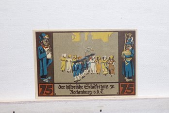 Vintage Germany, Rothenburg, 75 Pfennig, 1921 UNC