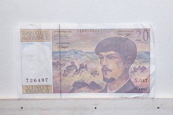 Vintage 1995 Bank Of France Twenty Francs