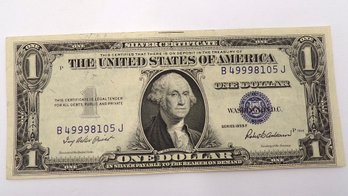 1935-F $1 Silver Certificate (One Dollar Blue Seal) Lightly Circulated