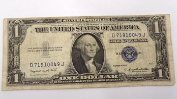 1935-G $1 Silver Certificate (One Dollar Blue Seal) Lightly Circulated