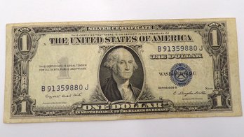1935-G $1 Silver Certificate (One Dollar Blue Seal) Lightly Circulated