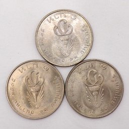 3-Thailand 2515(1972) 1 Baht Commemorative Issue Rama IX Investiture Crown Prince Maha Vajiralongkorn GEM BU
