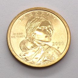 GEM BU 2000-P Sacagawea Golden Dollar