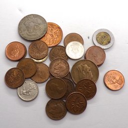 Lot Of 25 Foreign Coins UNSEARCHED