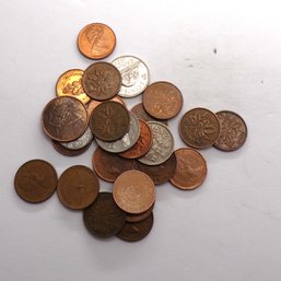 Lot Of 25 Foreign Coins UNSEARCHED