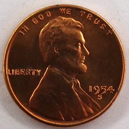 1954-S Lincoln Wheat Cent Brilliant Uncirculated Red