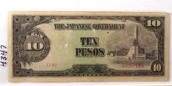 WWII 1942-1945 Japanese Government-10 Pesos 'Philippines'