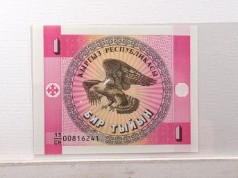 Kyrgyzstan 1 Tyiyn 1993 Crisp Uncirculated