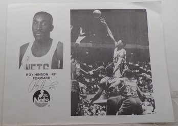 Roy Henson #21 From The New Jersey Nets Autographed Picture