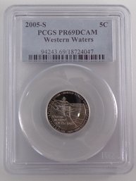 2005-S (Western Waters) Jefferson Nickel 5-Cent PCGS PR69DCAM GEM Brilliant Uncirculated