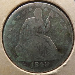 Beautiful 1849-O Seated Liberty Silver Half Dollar 'Some Liberty' (Type 1, No Arrows & No Motto)