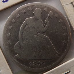 1876-S Seated Liberty Silver Half Dollar (Type 4, Motto Above Eagle, No Arrows)