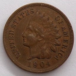 1904 Indian Head Cent AU/BU (Full Bold Liberty)