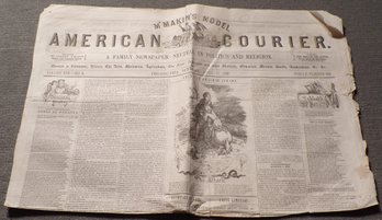 Authentic & Excellent Condition Saturday April 14, 1849, American Courier 'Philadelphia' Newspaper