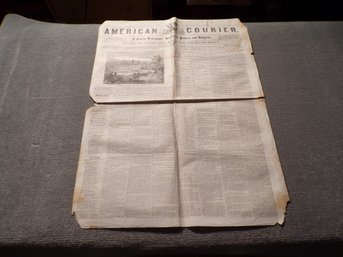 Authentic & Excellent Condition Saturday July 21, 1855, American Courier 'Philadelphia' Newspaper