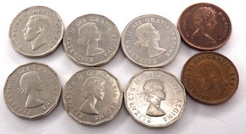 Canadian 5 Cent & 1 Cent Coins 1940-1969