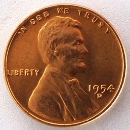 1954-D Lincoln Wheat Cent Brilliant Uncirculated Red