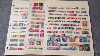 3 Pages Of Older Stamps, Various Countries