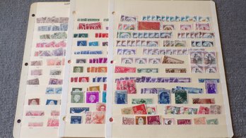 3 Pages Of Older Stamps, Various Countries