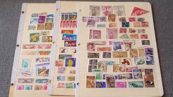 3 Pages Of Older Stamps, Various Countries