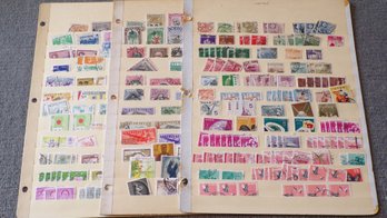 3 Pages Of Older Stamps, Various Countries