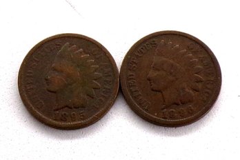 (2) Indian Head Cents 1895 & 1896 (Better Dates)