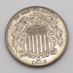 RARE-MAJOR ERROR, DDO, Die Cracks & Clashed Dies Reverse, 1883 Shield Nickel Choice BU With Original Luster