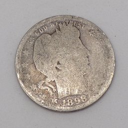 1898-O Barber Silver Quarter Dollar