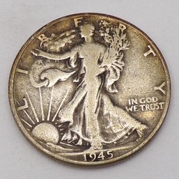 1945 Walking Liberty Silver Half Dollar