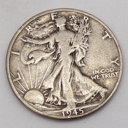 1945 Walking Liberty Silver Half Dollar