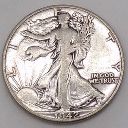 1942 Walking Liberty Silver Half Dollar