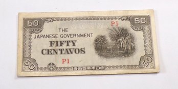 The Japanese Government Fifty Centavos (WWII Issue)