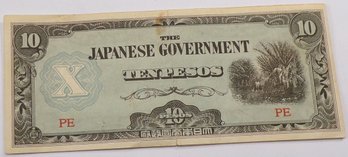 (Special) WWII 1942-1945 Japanese Government-10 Pesos 'Philippines'
