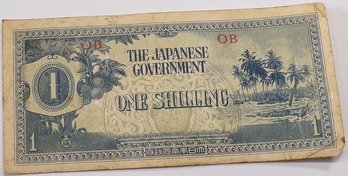 1942 Japanese Occupation Invasion Currency - Oceania One Shilling