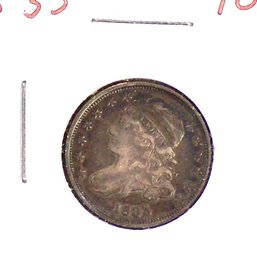 Beautiful 1835 Capped Bust Silver Dime (Closely Uncirculated)