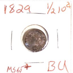 Beautiful (GEM Uncirculated) 1829 Capped Bust Silver Half Dime