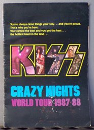 Vintage Large Autographed KISS 'Crazy Nights World Tour 1987-88' Program