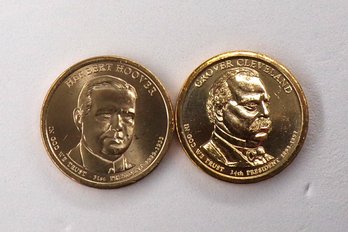 (2 Gem BU Presidential $1), 2012-P Cleveland (Second Term) & 2014-P Hoover