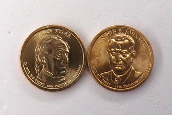(2 Gem BU Presidential $1), 2015-P L.B. Johnson & 2009-P Tyler