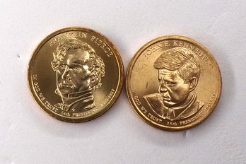 (2 Gem BU Presidential $1), 2015-P Kennedy & 2010-P F. Pierce