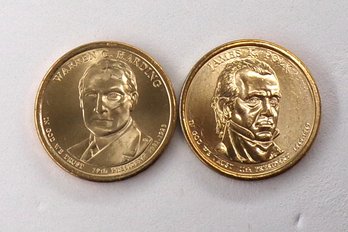 (2 Gem BU Presidential $1), 2014-P W. Harding & 2009-D J. Polk